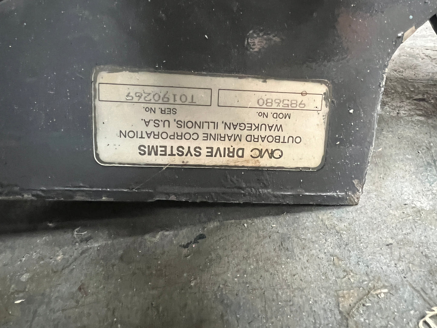 OMC Transom Plate